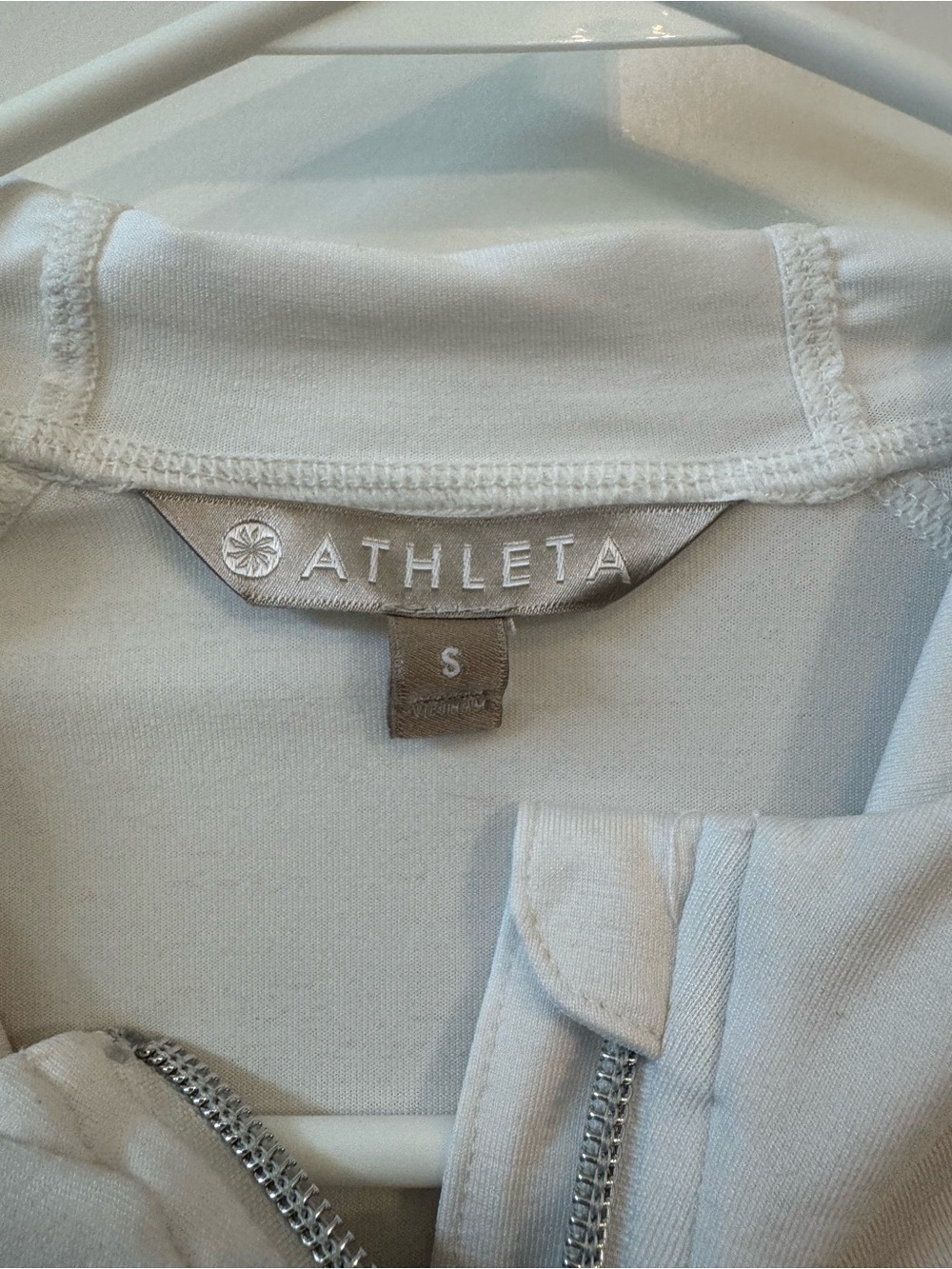 Athleta White Lightweight Zip Jacket